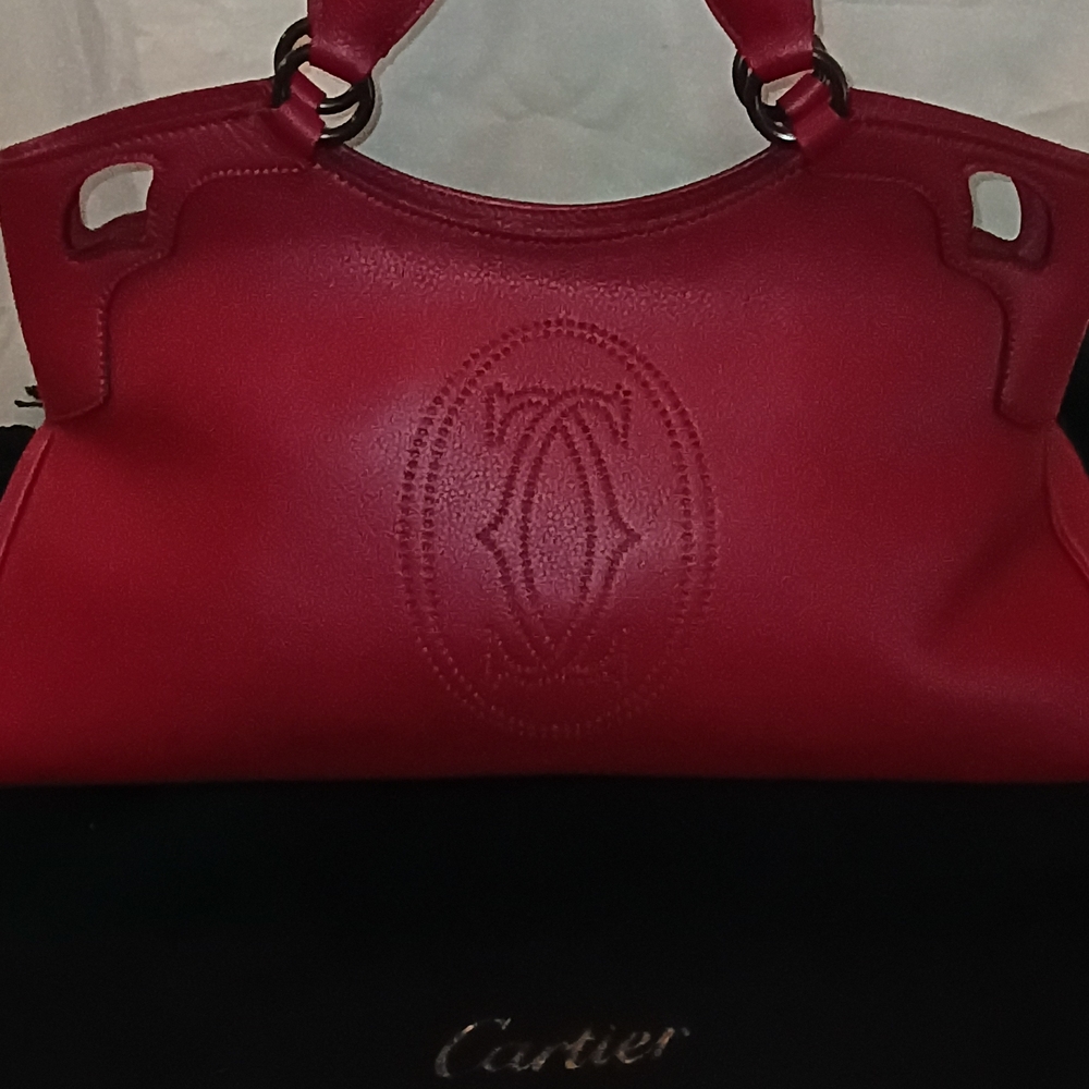 Cartier Red CC Marcella de Cartier Handbag Bag